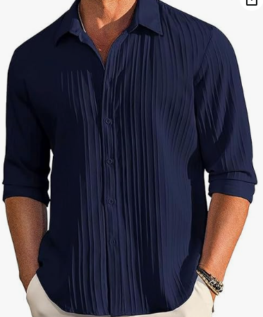 Men's Casual Button Down Shirts Long Sleeve