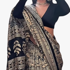 Women's Silk Cotton Kalamkari Print Saree