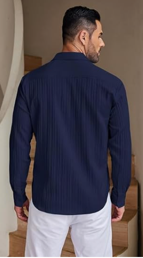 Men's Casual Button Down Shirts Long Sleeve